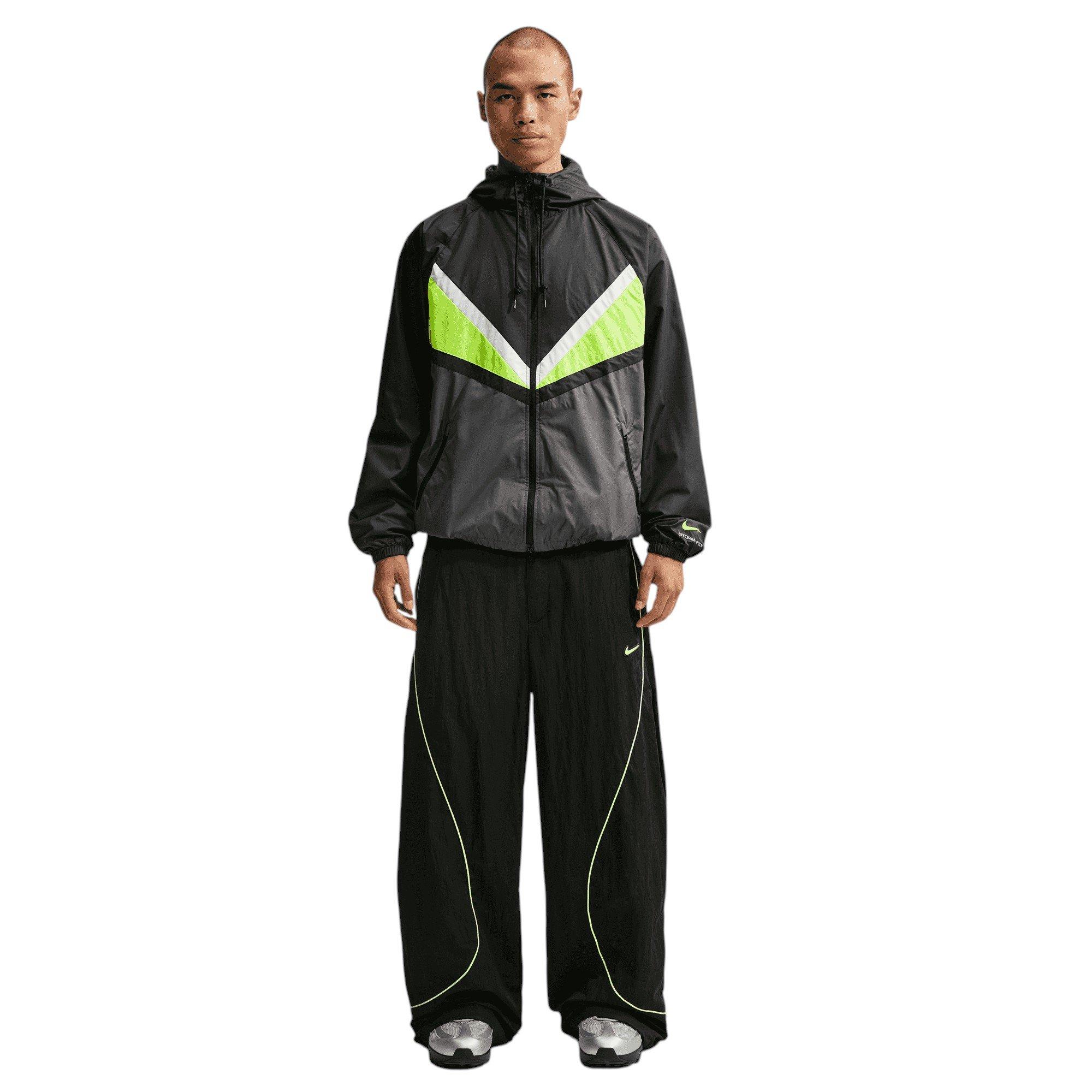 M NIKE WINDRUNNER REMIX JACKET-BLACK/CLAY GREEN/VOLT - BLACK/VOLT